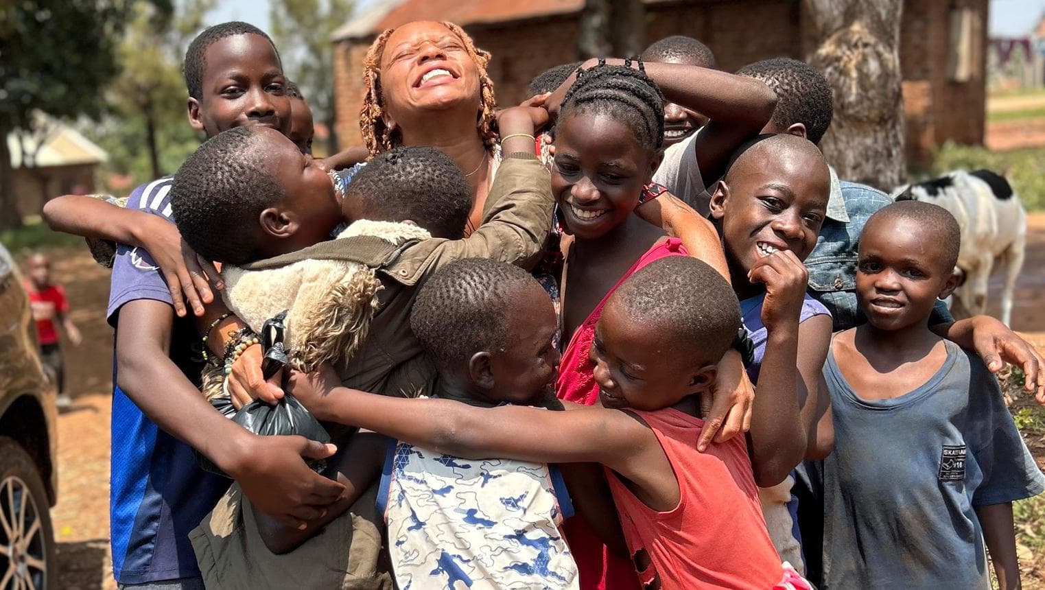 Children and community members supported by The Guvnor Ace Foundation